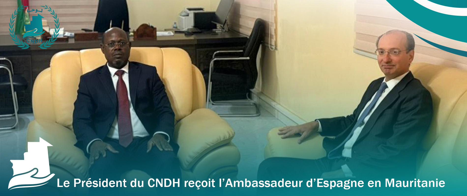 You are currently viewing Le Président du CNDH reçoit l’Ambassadeur d’Espagne en Mauritanie